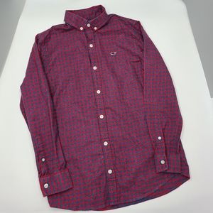Vineyard Vines boys' flannel whale shirt size M